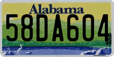 AL license plate 58DA604