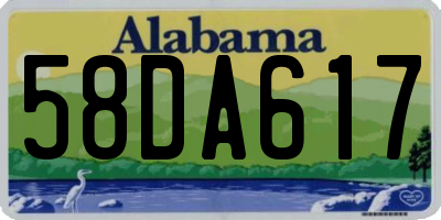 AL license plate 58DA617