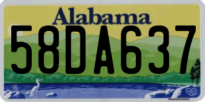 AL license plate 58DA637