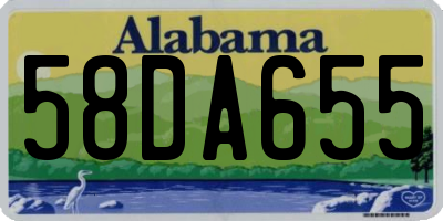 AL license plate 58DA655