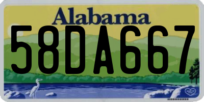AL license plate 58DA667