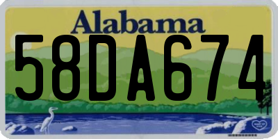 AL license plate 58DA674