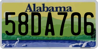 AL license plate 58DA706