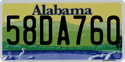 AL license plate 58DA760
