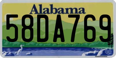 AL license plate 58DA769
