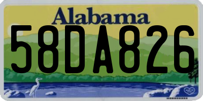 AL license plate 58DA826