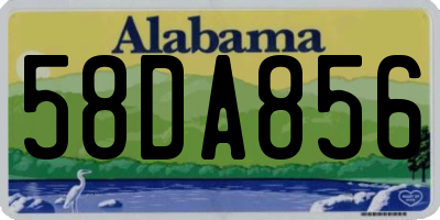 AL license plate 58DA856