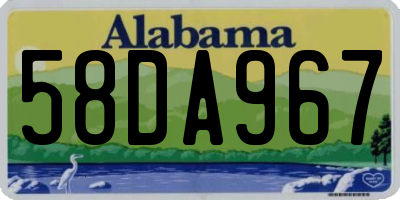 AL license plate 58DA967