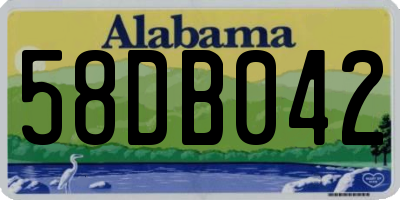 AL license plate 58DB042