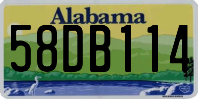 AL license plate 58DB114