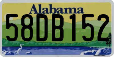 AL license plate 58DB152