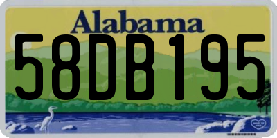 AL license plate 58DB195