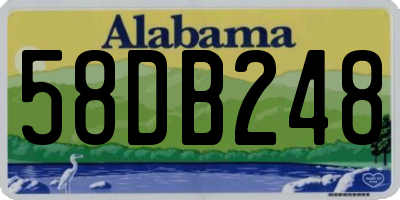 AL license plate 58DB248