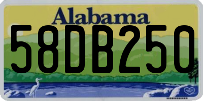 AL license plate 58DB250