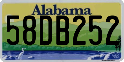 AL license plate 58DB252