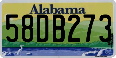 AL license plate 58DB273