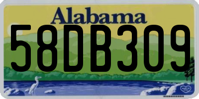AL license plate 58DB309