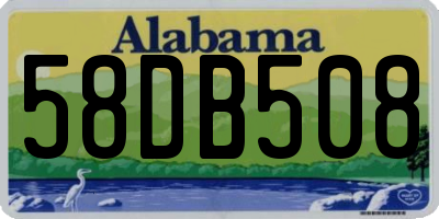AL license plate 58DB508