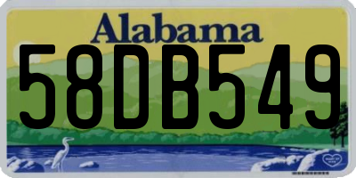 AL license plate 58DB549