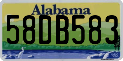 AL license plate 58DB583