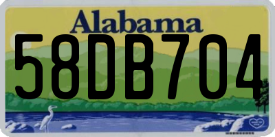 AL license plate 58DB704