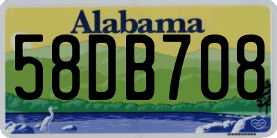AL license plate 58DB708