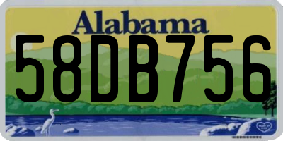 AL license plate 58DB756