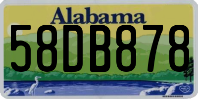 AL license plate 58DB878