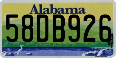 AL license plate 58DB926