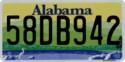 AL license plate 58DB942