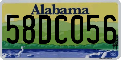 AL license plate 58DC056
