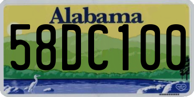 AL license plate 58DC100