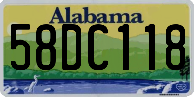 AL license plate 58DC118