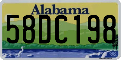 AL license plate 58DC198