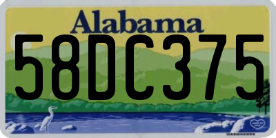 AL license plate 58DC375