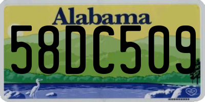 AL license plate 58DC509