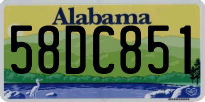 AL license plate 58DC851