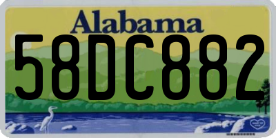 AL license plate 58DC882