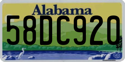 AL license plate 58DC920