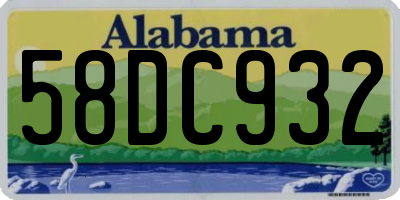 AL license plate 58DC932