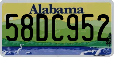AL license plate 58DC952