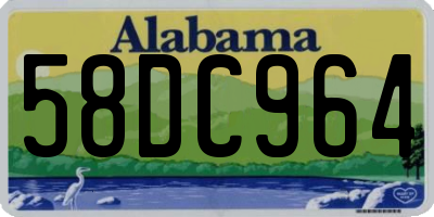 AL license plate 58DC964
