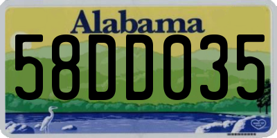 AL license plate 58DD035