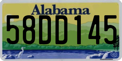 AL license plate 58DD145