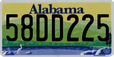 AL license plate 58DD225