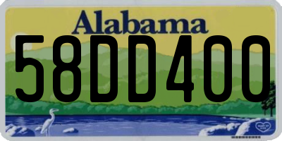 AL license plate 58DD400