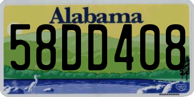 AL license plate 58DD408