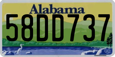 AL license plate 58DD737