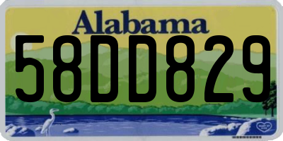AL license plate 58DD829