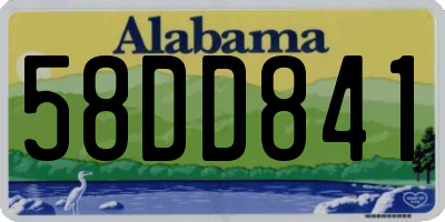 AL license plate 58DD841